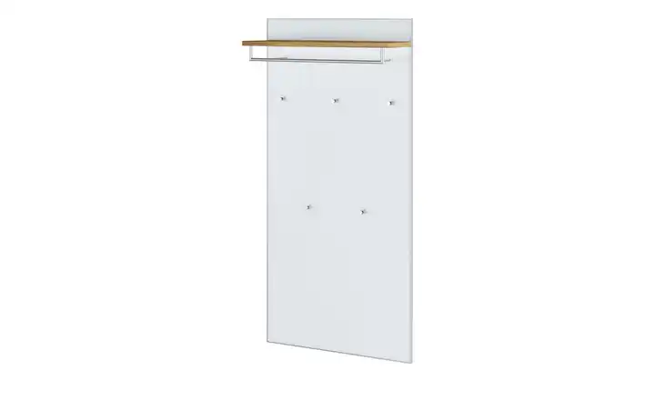 Garderobenpaneel BH 80 x 170 cm Weiß, Eiche bianco