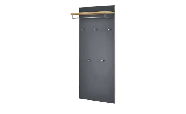 Garderobenpaneel BH 80 x 170 cm Anthrazit, Eiche bianco