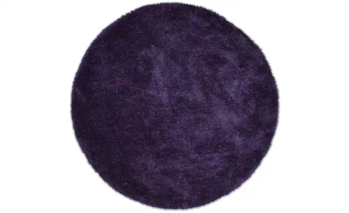 Tom Tailor Hochflorteppich Lila/Violett 190 cm 190 cm Ø 190 cm