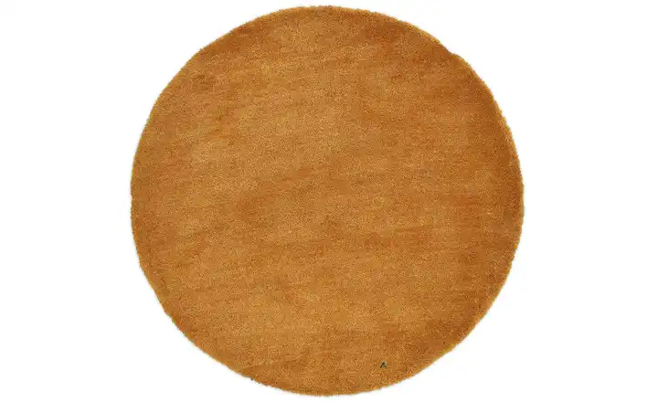 Tom Tailor Hochflorteppich Goldfarben 190 cm 190 cm Ø 190 cm