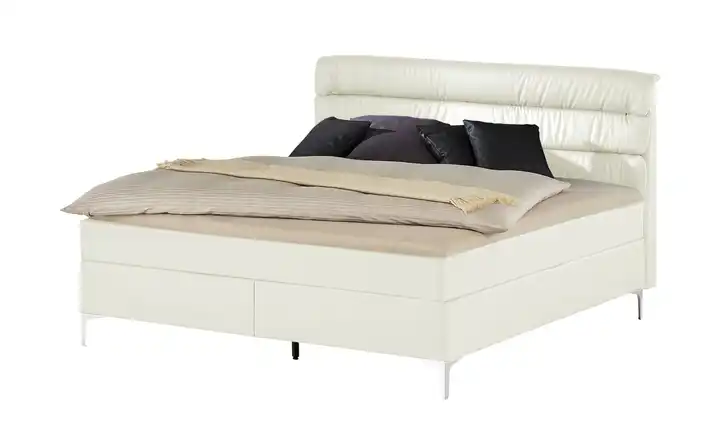 Boxspringbett Weiß 160 cm H2 & H3