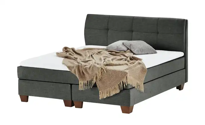 SKAGEN BEDS Boxspringbett Vegg Anthrazit 140 cm H2