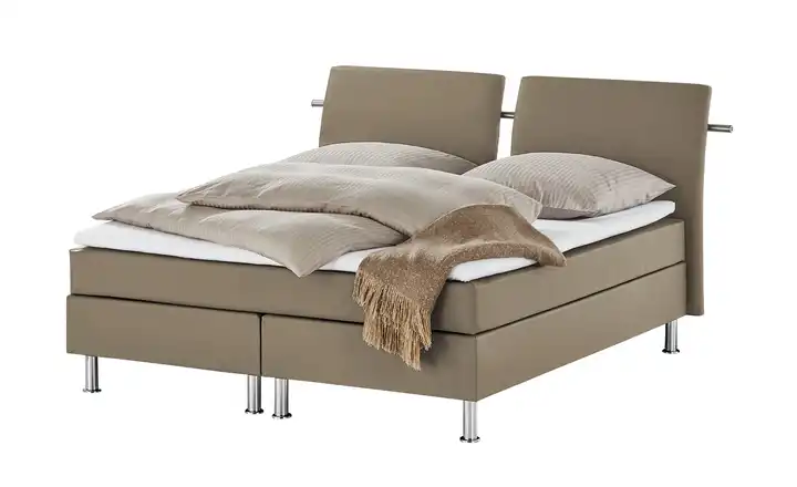 Boxspringbett Taupe H3 160 cm