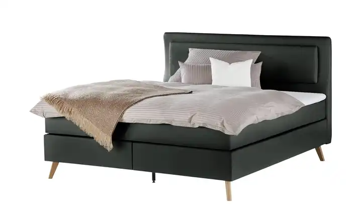 Boxspringbett Schwarz H2 & H3 140 cm