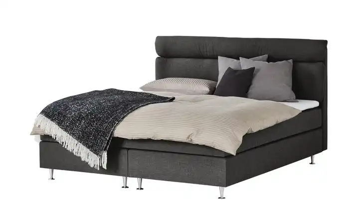Boxspringbett Anthrazit H2 140 cm