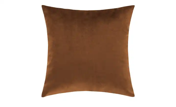 pop Dekokissen Velvet Kupferfarben 40 cm