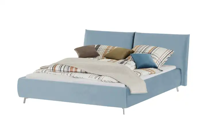 pop Polsterbettgestell Horus Hellblau 180 cm