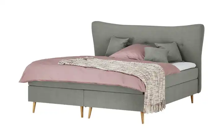 Boxspringbett Dunkelgrau 140 cm H3