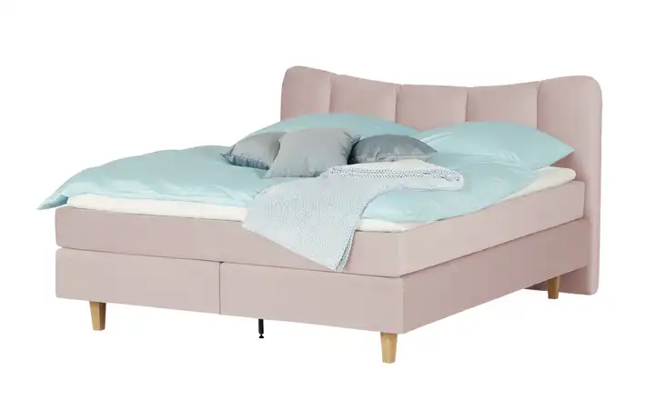 Boxspringbett Dalur Rosa 140 cm H3