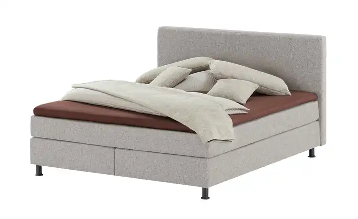 Wohnwert Boxspringbett Dormian Boro Hellgrau 200 cm H2
