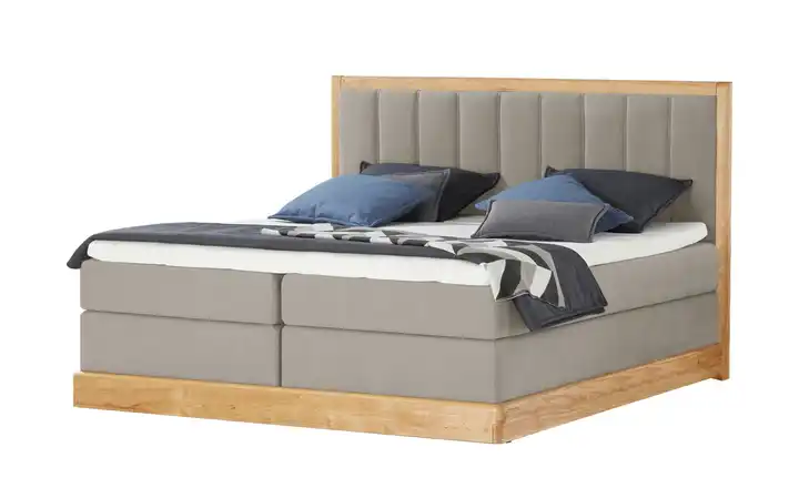 Twist Refresh Massivholz-Boxspringbett Alma Schlamm 160 cm