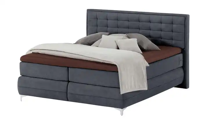 Musterring Boxspringbett Standardversion Dubai Dunkelblau H3 & H4 180 cm