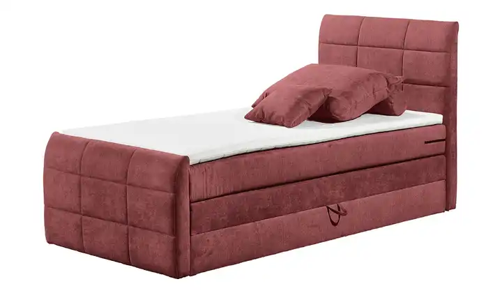 Primo Boxspringbett mit Bettkasten Rot 100 cm