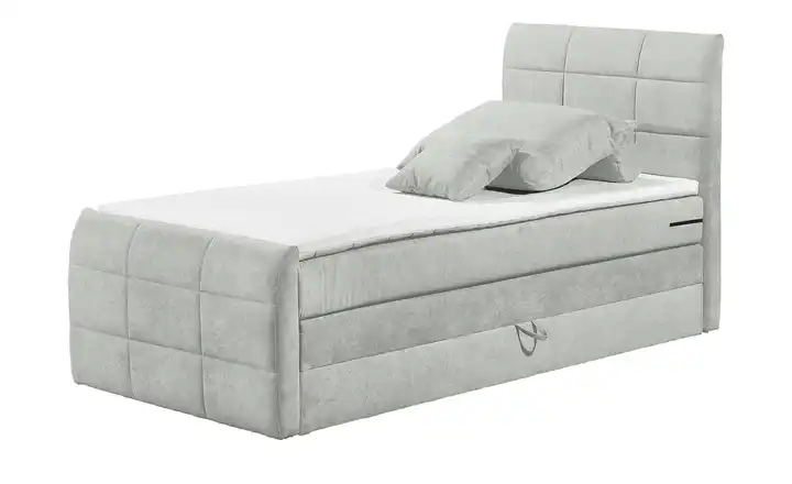 Primo Boxspringbett mit Bettkasten Hellgrau 100 cm