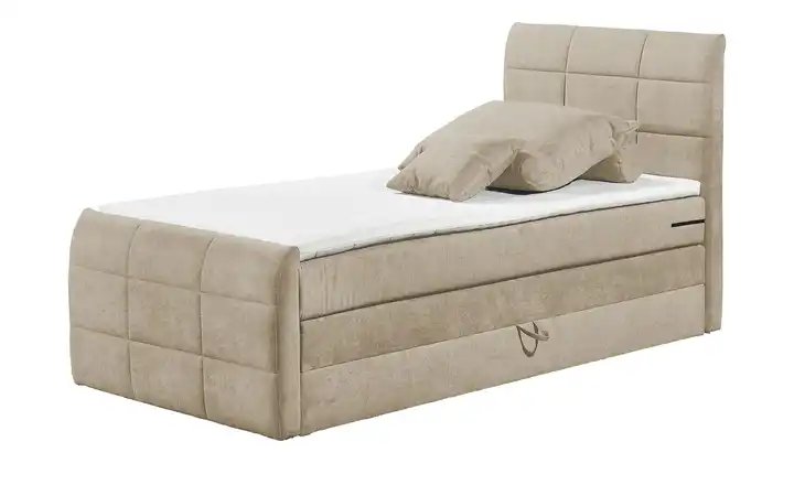 Primo Boxspringbett mit Bettkasten Sand 100 cm