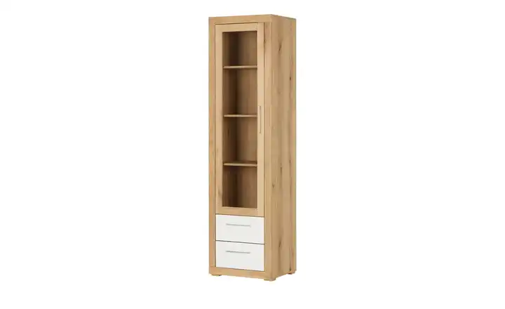 smart Vitrine Wildeiche, Wildeiche (Nachbildung), Weiß
