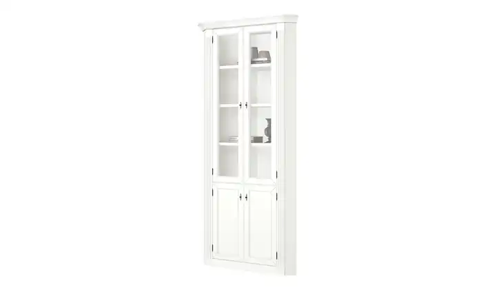 maison bleue Eckvitrine Petit Chalet Weiß, antik