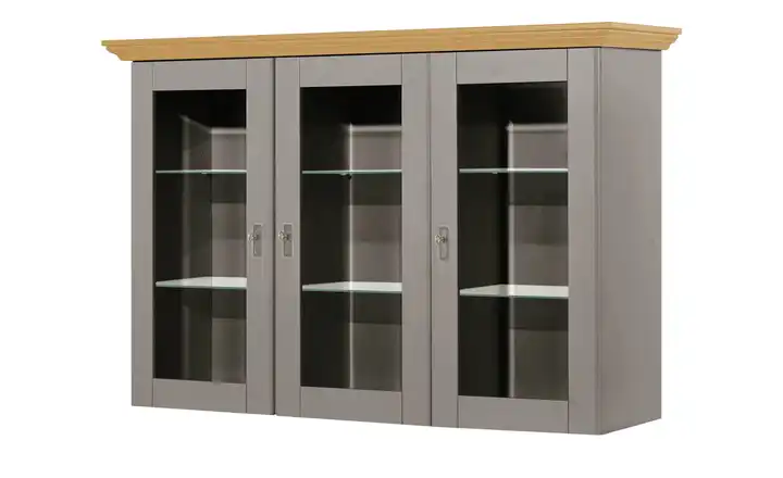 maison bleue Vitrinenaufsatz für Sideboard  Florian Grau, Hellbraun