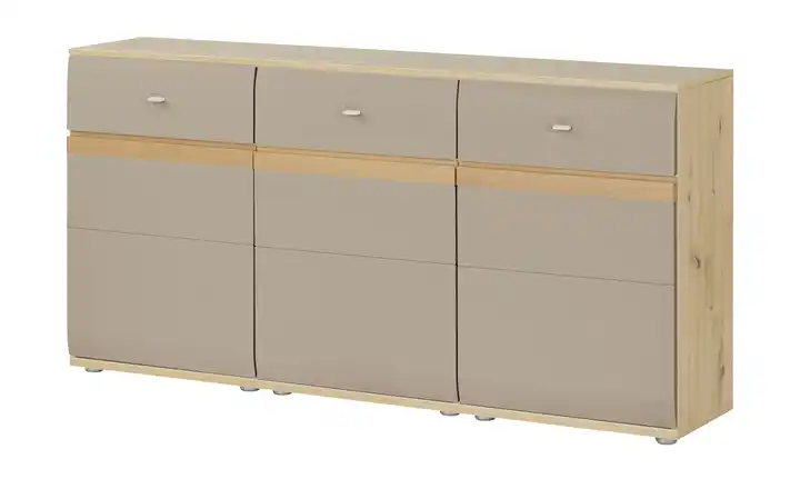 Sideboard Grau, Eiche (Nachbildung) 150 cm