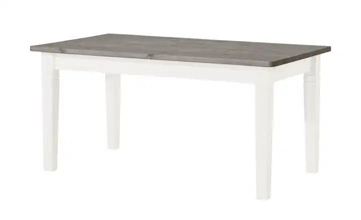maison bleue Esstisch massiv Florian Grau, Weiß 160 cm