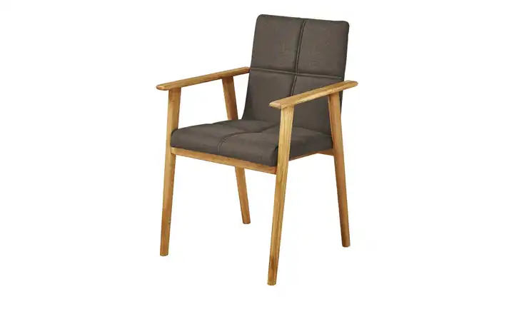 Woodford Esszimmerstuhl mit Steppung Anni Braun Armlehne