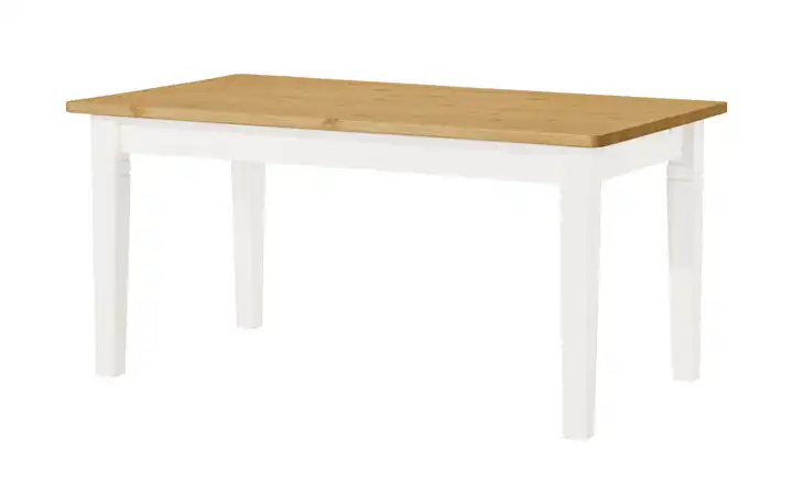 maison bleue Esstisch massiv Florian Hellbraun, Weiß 160 cm