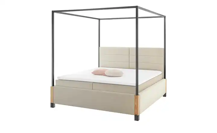Musterring Himmelbett My Heaven  Anthrazit, Beige H3 Fußfarbe Eiche 180 cm
