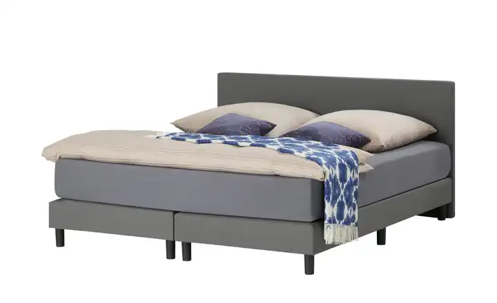 Boxspringbett Dunkelgrau 140 cm