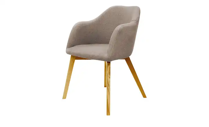 Woodford Polsterstuhl Vilo Taupe Spidergestell – Eiche