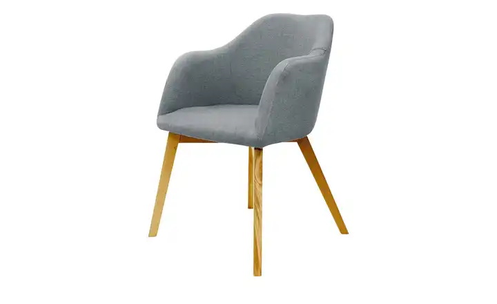 Woodford Polsterstuhl Vilo Grau Spidergestell – Eiche