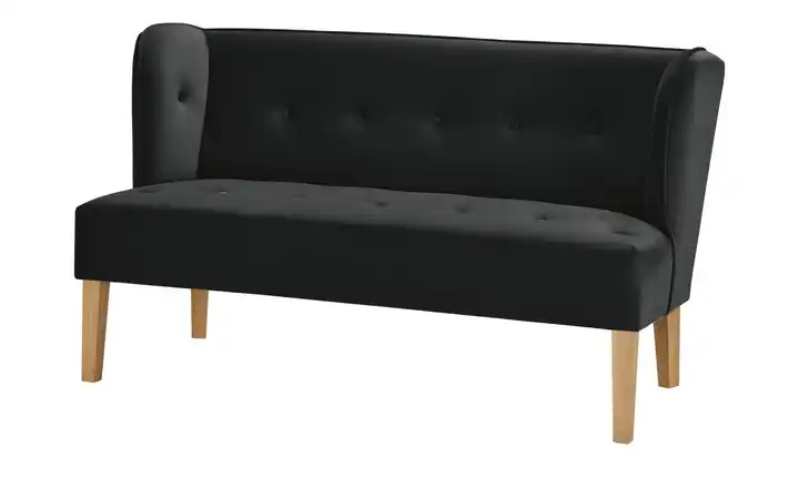 Twist Küchensofa Astonia Schwarz Samt 180 cm