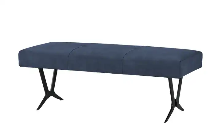 Woodford Polsterbank mit Metallkufe Scadia Blau 150 cm