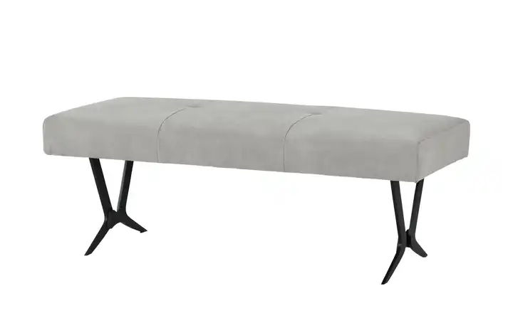 Woodford Polsterbank mit Metallkufe Scadia Hellgrau 150 cm