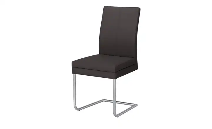 Woodford Kunstleder-Freischwinger  mit Griff Levi Braun