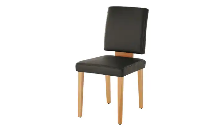 Leder-Polsterstuhl Schokoladenbraun