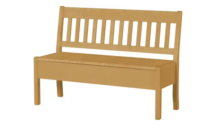 maison bleue Sitzbank mit Stauraum  massiv Bendix Hellbraun 130,9 cm ohne