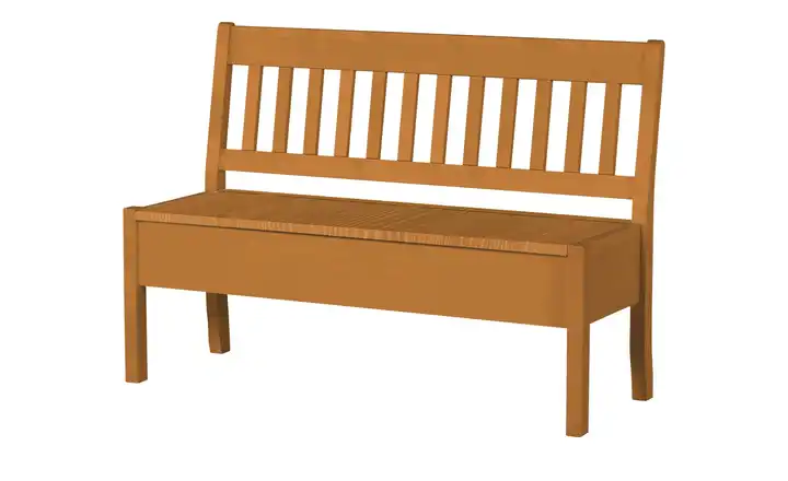 maison bleue Sitzbank mit Stauraum  massiv Bendix Braun 130,9 cm ohne