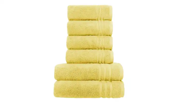  Handtuch-Set Gelb, 6-teilig  Soft Cotton