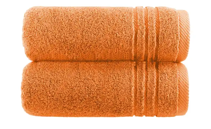  Handtuch (50 x 100cm), 2er-Set Orange  Soft Cotton