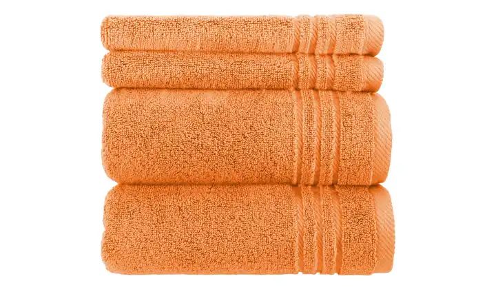  Handtuch-Set Orange, 4-teilig  Soft Cotton