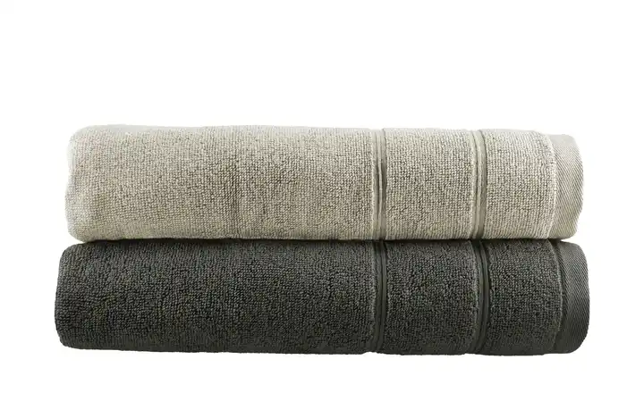  Duschtuch (70 x 140cm), 2er-Set Taupe-Anthrazit  Lifestyle