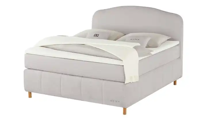 Jette Home Boxspringbett Jette Cloud Hellgrau 200 cm H4 & H5 Kaltschaumkern