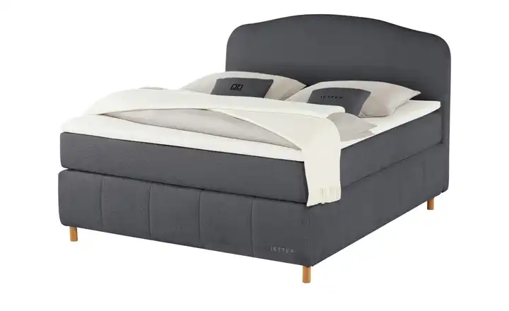 Jette Home Boxspringbett Jette Cloud Anthrazit 200 cm H3 & H5 Kaltschaumkern
