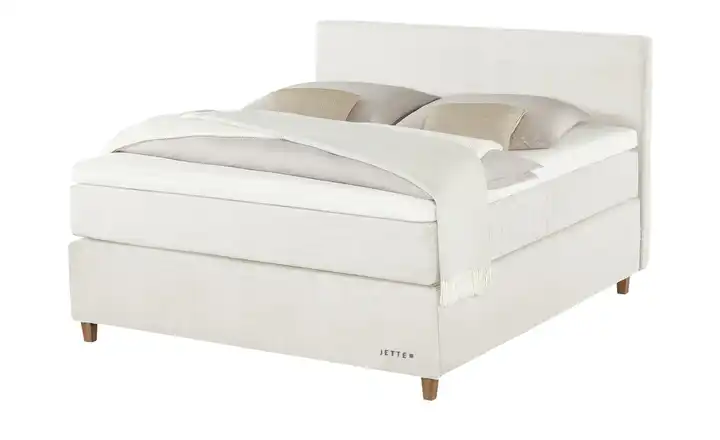 Jette Home Boxspringbett Jette Flex Creme 140 cm H4 Kaltschaumkern 73,5 cm