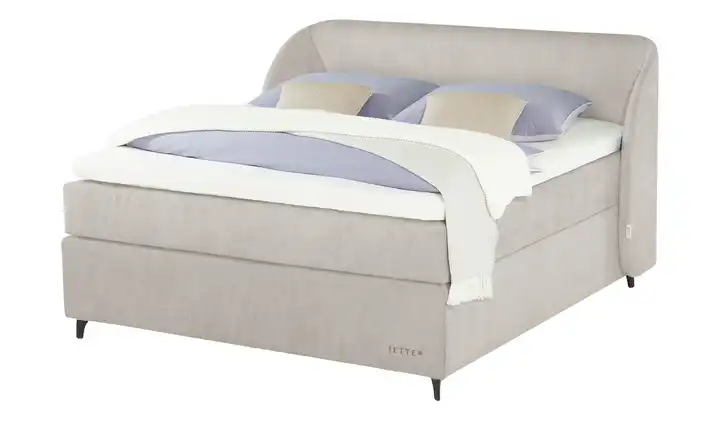 Jette Home Boxspringbett Jette Embrace Beige 160 cm H2 & H5 Kaltschaumkern