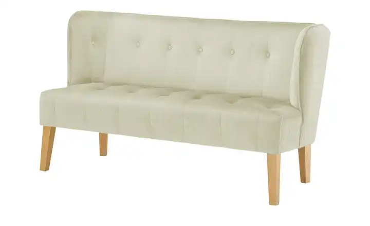 Twist Küchensofa Bella Hellbeige 180 cm Samt, pflegeleicht