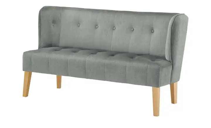 Twist Küchensofa Bella Hellgrau 180 cm Samt, pflegeleicht