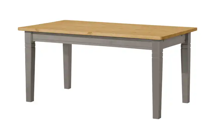 maison bleue Esstisch massiv Florian Hellbraun, Grau 160 cm