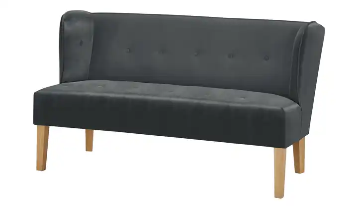 Twist Küchensofa Astonia Anthrazit Samt, pflegeleicht 180 cm