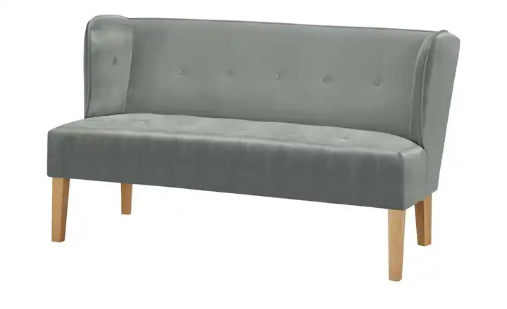 Twist Küchensofa Astonia Hellgrau Samt, pflegeleicht 180 cm